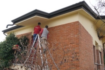 This is one of the buildings that has been successfully insulated with clay foam.